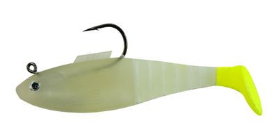 07 Vudu Shad Glow Chartreuse 4 inch 3/8 oz 3/pk