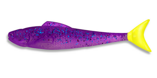 045 Wedgetail Purple/Chartreuse Tail 3.5 inch (8pk)