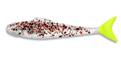 131 Wedgetail Cajun Pepper/Chart Tail  3.5 inch (8pk)