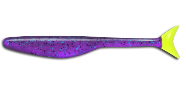 045 Wedgetail EEL Purple/Chart Tail 5 inc (6/pk)