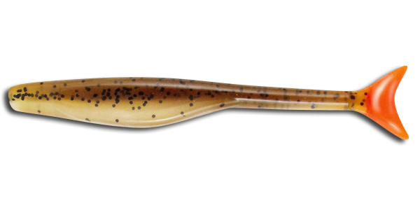 146 Wedgetail EEL Brown/Orange Tail 5 inch (6pk) DISCONTINUED