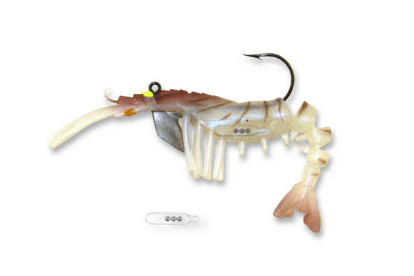 04 Vudu Shrimp Rattler Natural 3.5 inch 1/4 oz (2/pk)