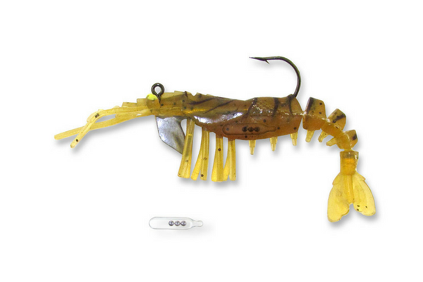 07 Vudu Shrimp Rattler Rootbeer 3.5 inch 1/4 oz (2/pk)
