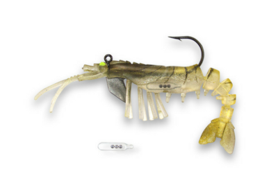 08 Vudu Shrimp Rattler Gold 3.5 inch 1/4 oz (2/pk)