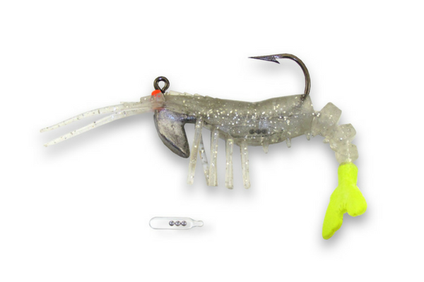 39 Silver Flake / Chartreuse Tail Rattler (2/pk) DISCONTINUED