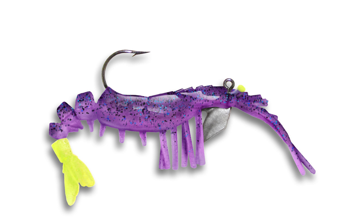 31 Vudu Shrimp Purple/Chart Tail 4 inch 1/4 oz (2pk)