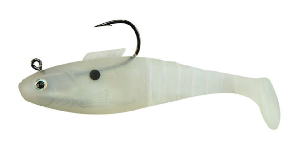 05 Vudu Shad White Pearl 3 inch 1/4oz 3/pk