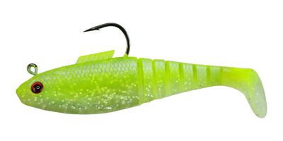 01 Vudu Shad Lime Chartreuse 4 inch 3/8 oz 3/pk