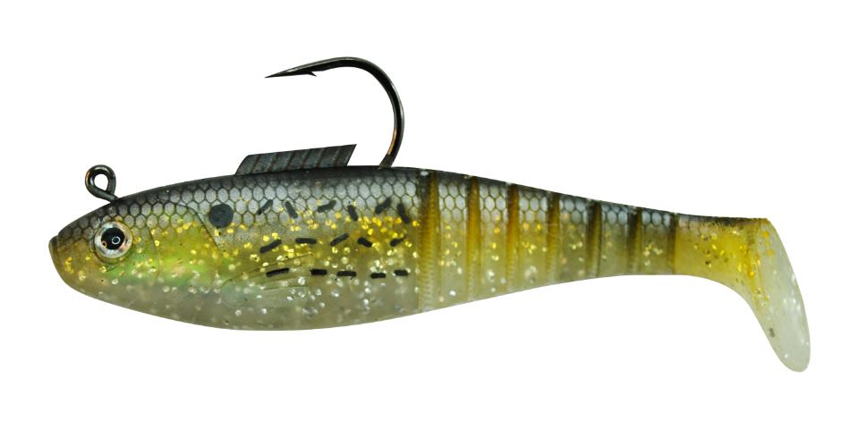 04 Vudu Shad Gold Bunker  4 inch 3/8 oz 3/pk