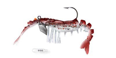 49 Vudu Shrimp Rattler Red Pepper 3.5 inch 1/4 oz (2/pk)