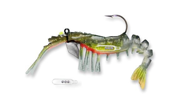 55 Vudu Shrimp Rattler Green Hornet 3.5 inch 1/4 oz (2/pk)