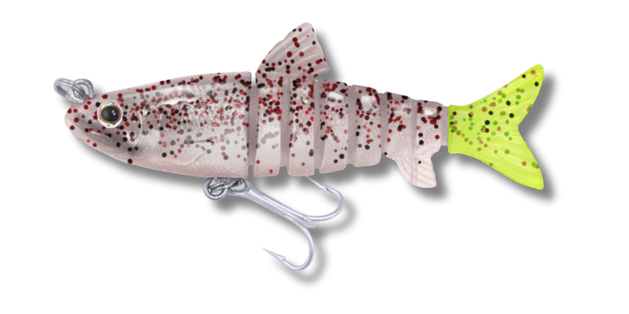 110 Vudu Mullet Cajun Pepper/Chart Tail 4.5 inch 1/2 oz (1/pk)