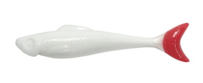 159  Wedgetail White/Red Tail 3.5 inch (8pk)