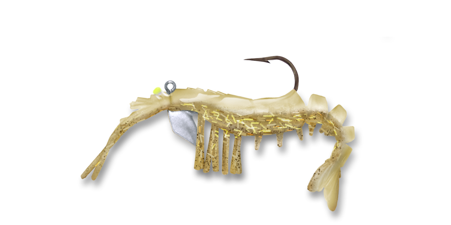 56 Vudu Junior Shrimp Bone/Gold Dust 3 inch 1/8 oz (2pk)