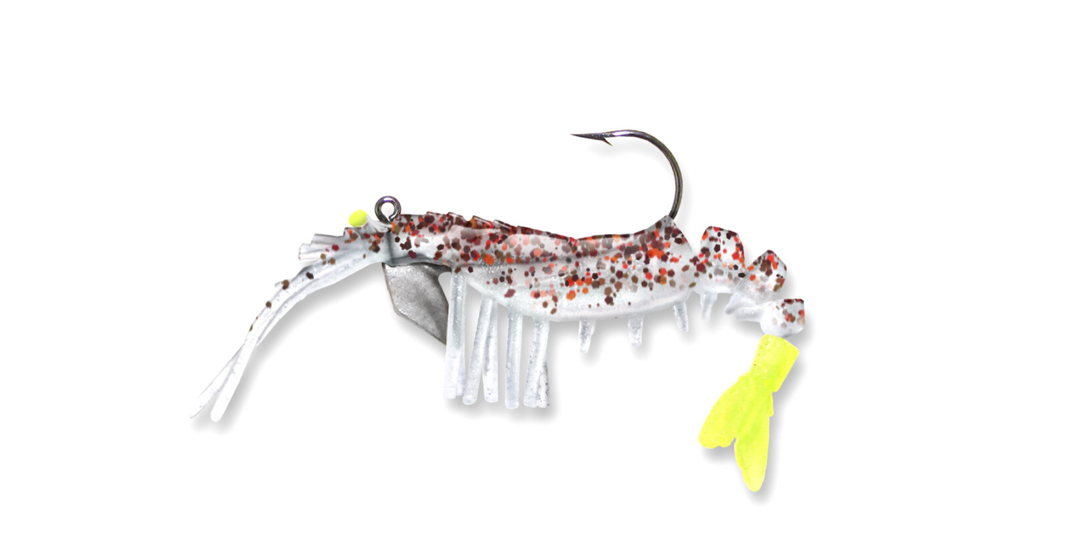 30 Vudu Junior Shrimp Cajun Pepper/Chart 3 inch 1/8 oz (2pk)