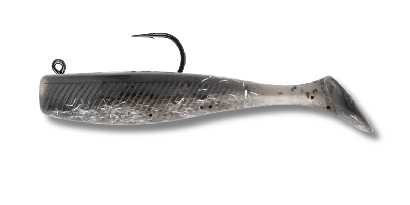 02 Vudu Rigged Quiver Shad Silver Mullet 4 inch 1/4 oz 2/pk