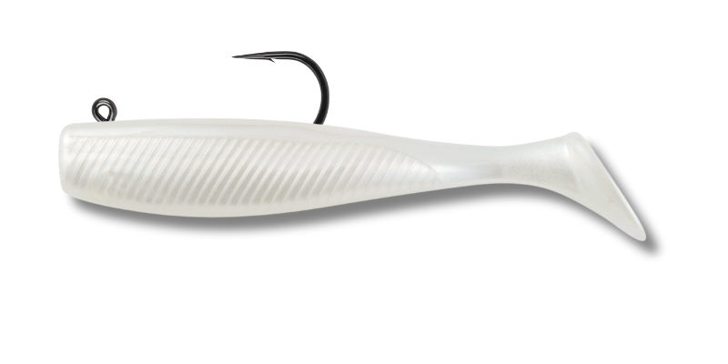 04 Vudu Rigged Quiver Shad Pearl 4 inch 1/4 oz 2/pk