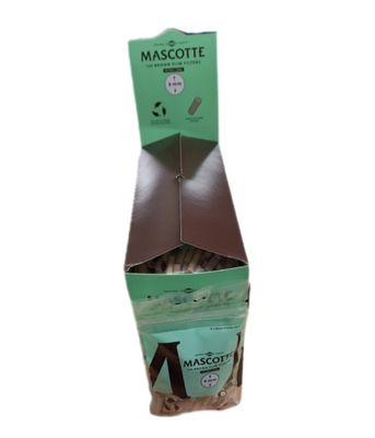 Mascotte brown slim paper filters XL 6 mm 120 stuks ( Doos 20 zakjes)