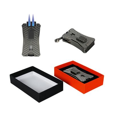 Aansteker Twin Jetflame met Boor Black/Chrome