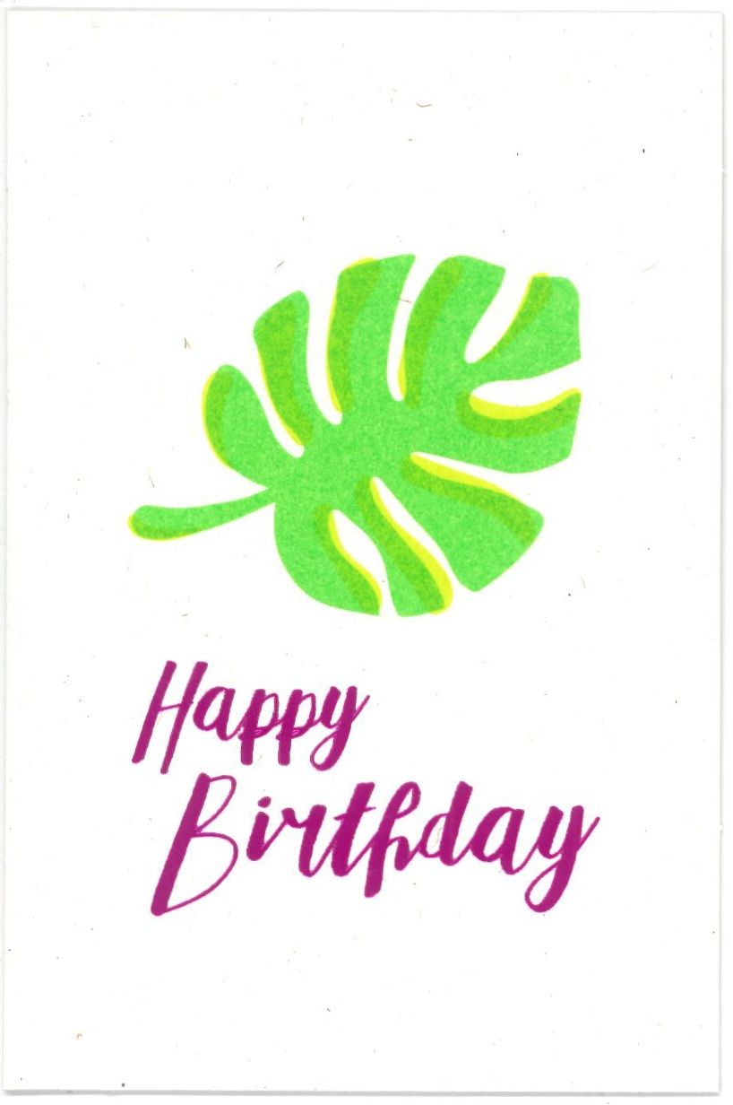 Wenskaart Happy Birthday - Bubblegum 16