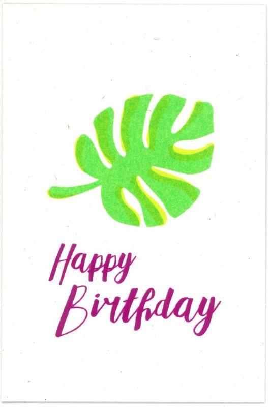 Wenskaart Happy Birthday - Bubblegum 16