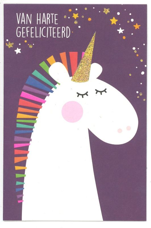 Wenskaart Gefeliciteerd - Bubblegum 13