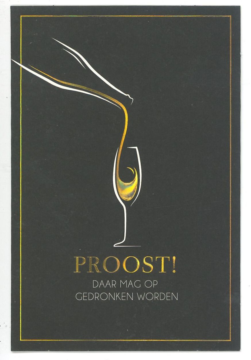 Wenskaart Proost - Bubblegum 01