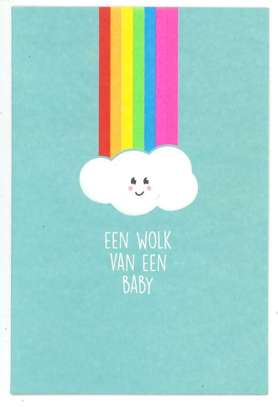Wenskaart Geboorte  - Bubblegum 45