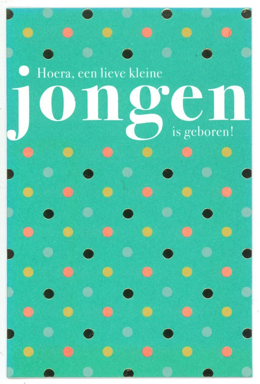 Wenskaart Geboorte jongen - Bubblegum 48