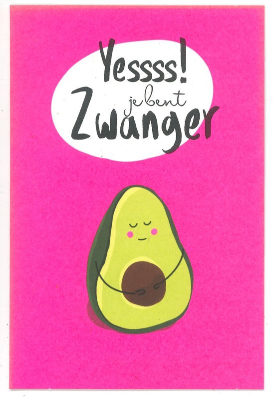 Wenskaart Zwanger - Bubblegum 44