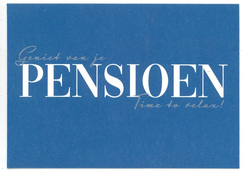 Wenskaart Pensioen - Happiness 44