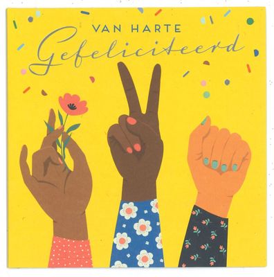 Wenskaart Gefeliciteerd - Happiness 22
