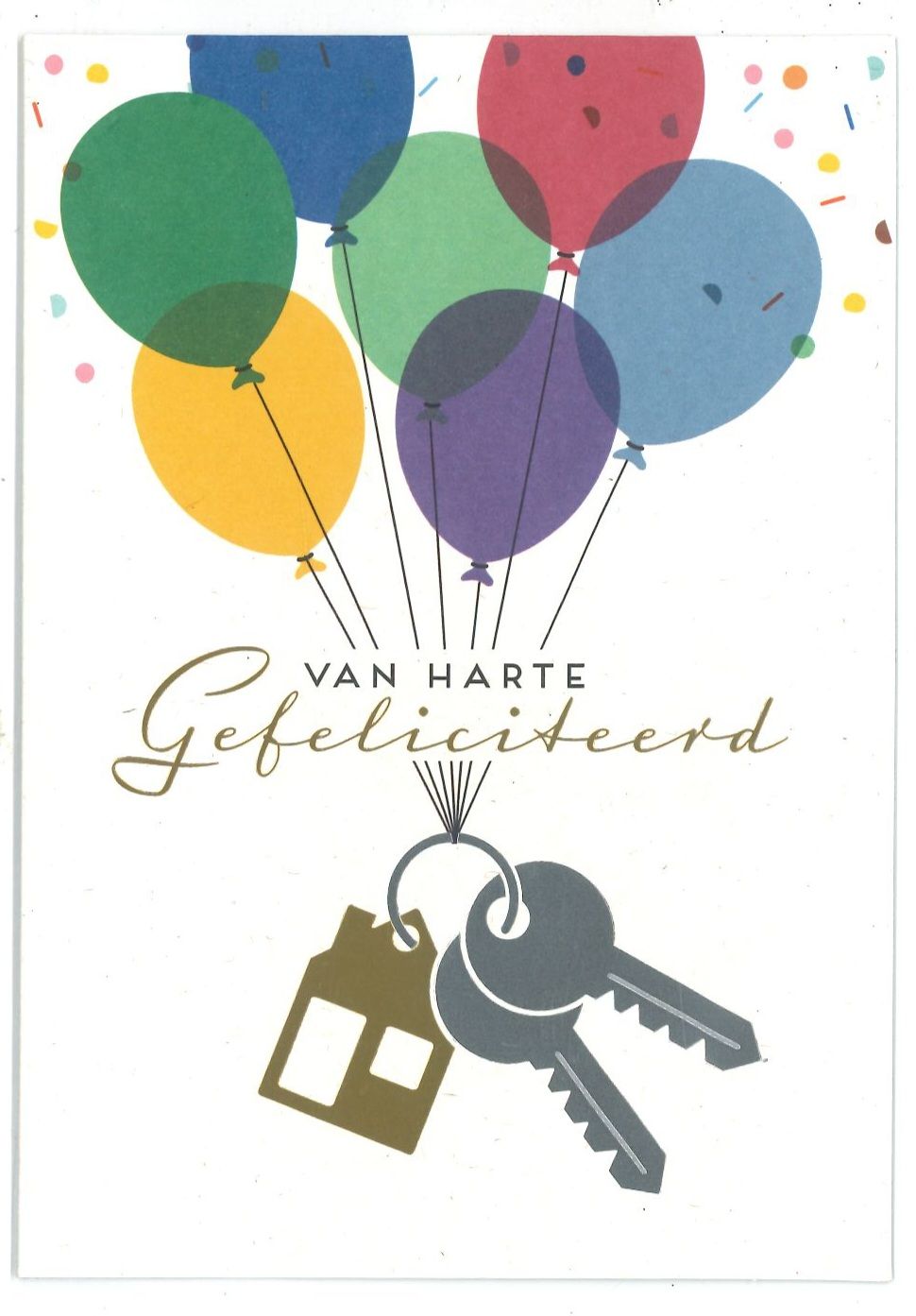 Wenskaart Nieuwe woning - Happiness 50