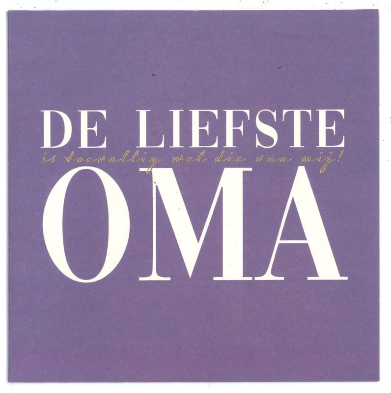 Wenskaart Oma - Happiness 56