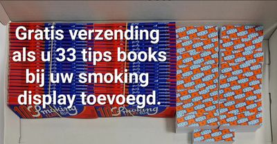 33 Tip boekjes (a 50 vel) bij uw Smoking bestelling = Gratis verzending.
