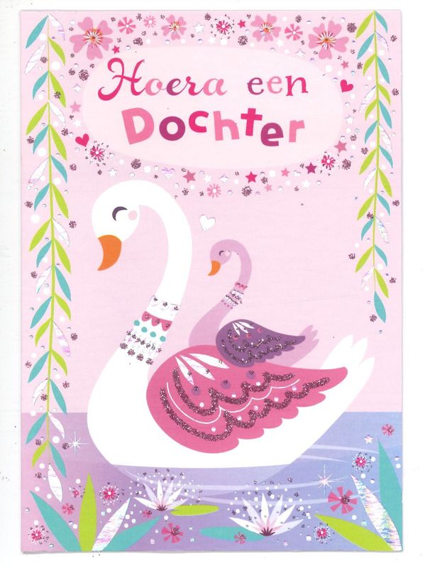 Wenskaart Geboorte Meisje - Mardi Gras 45