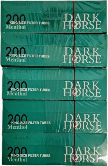 Dark horse menthol hulzen 5x200 stuks