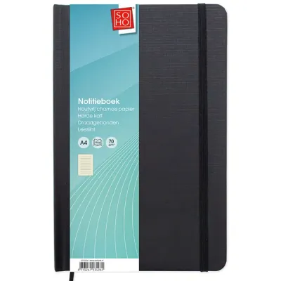 Notitieboek harde kaft lijn