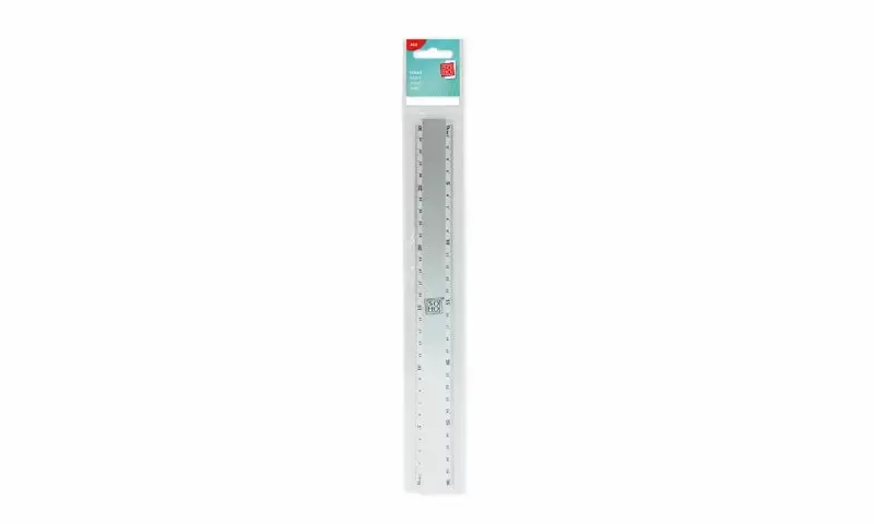 Liniaal 30cm aluminium