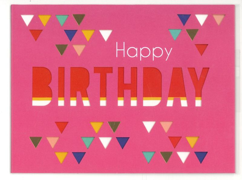 Wenskaart Happy Birthday - Playful 55