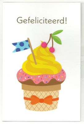 Wenskaart Gefeliciteerd - Playful 65