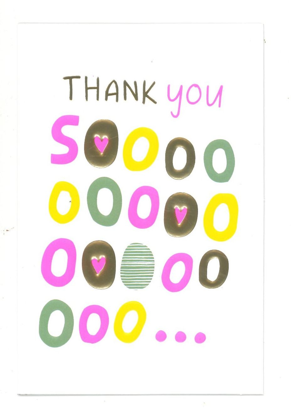 Wenskaart Thank You - Playful 40