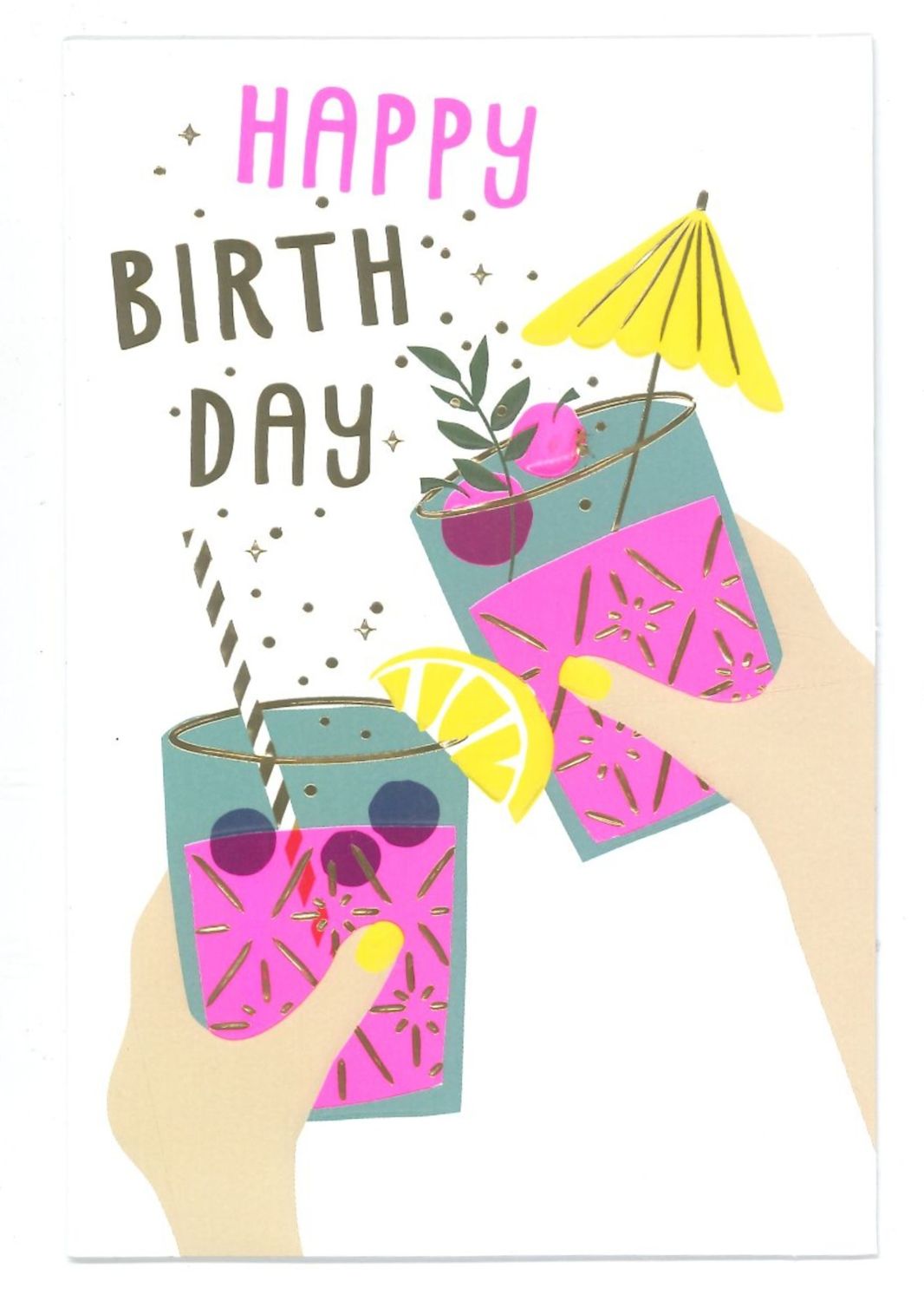 Wenskaart Happy Birthday - Playful 21
