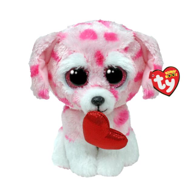 Ty Beanie Boo&#39;s Valentine Rory Dog 15cm