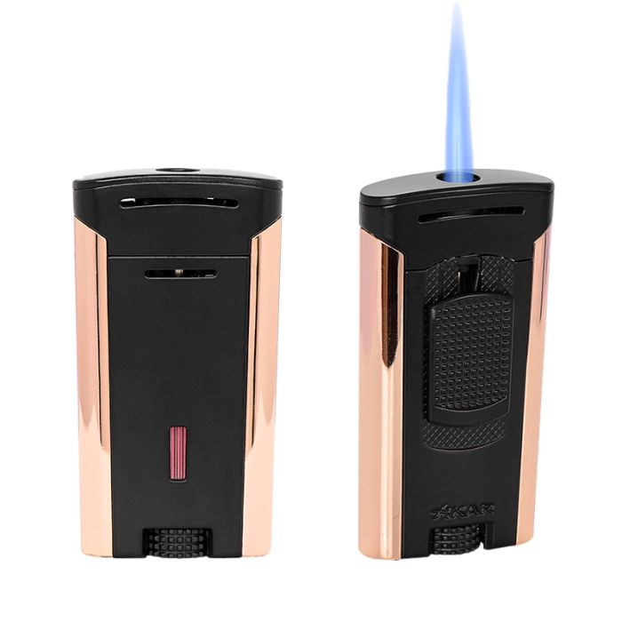 Xikar Aansteker - Astral Single JetFlame - Black and Rose Gold