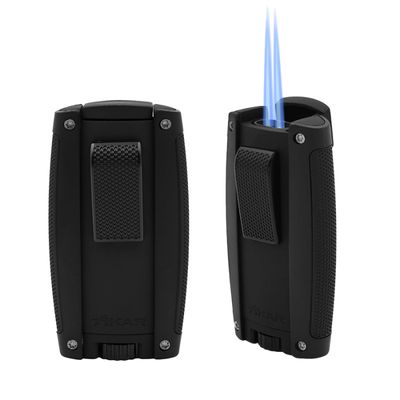 Turismo Double JetFlame Aansteker Matte Black