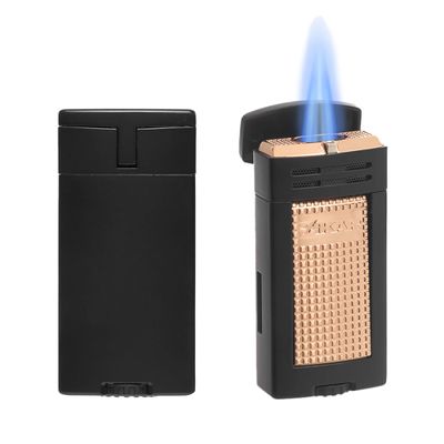 Ion Double JetFlame Aansteker Black and Rose