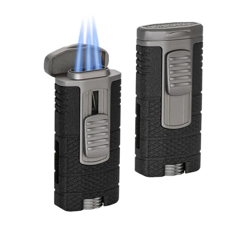 Tactical Triple JetFlame Aansteker Gunmetal and Black