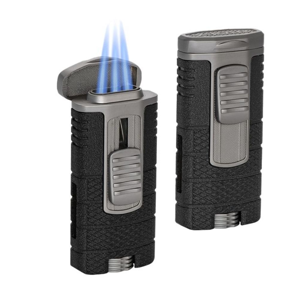 Tactical Triple JetFlame Aansteker Gunmetal and Black