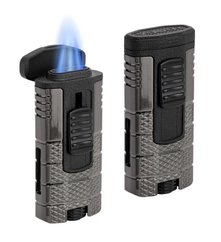 Tactical Triple JetFlame Aansteker Gunmetal and Black